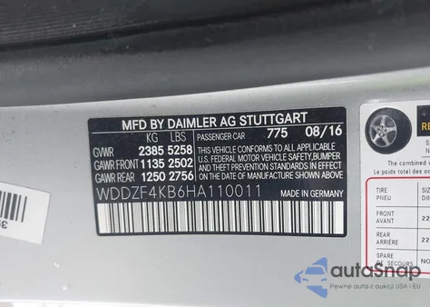 2017 Mercedes-Benz E 300 4Matic from USA, damaged, VIN WDDZF4KB6HA110011
